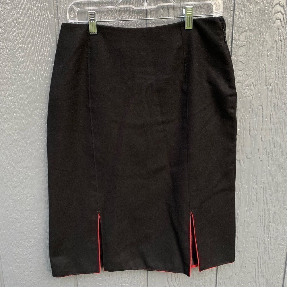 Willi Smith Wool Skirt Black Made in Italy 8
